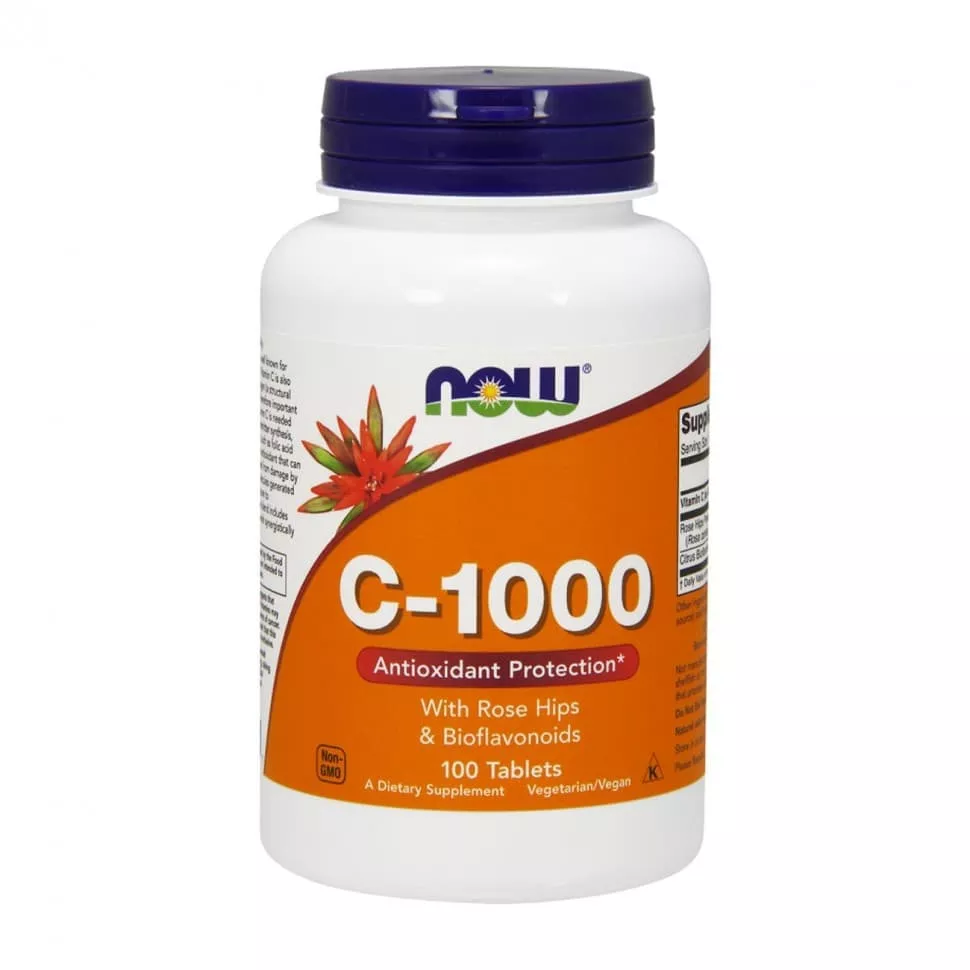 NOW C-1000 RH NO TR Витамин С с шиповником 100 tabs