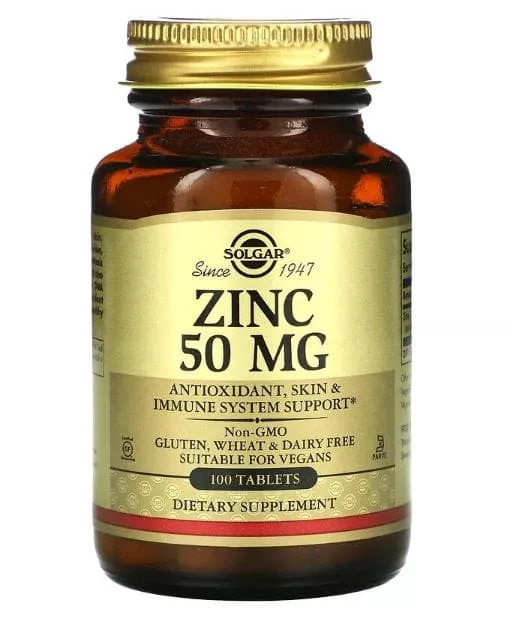 Solgar Zinc Gluconate 50 mg 100 tabs