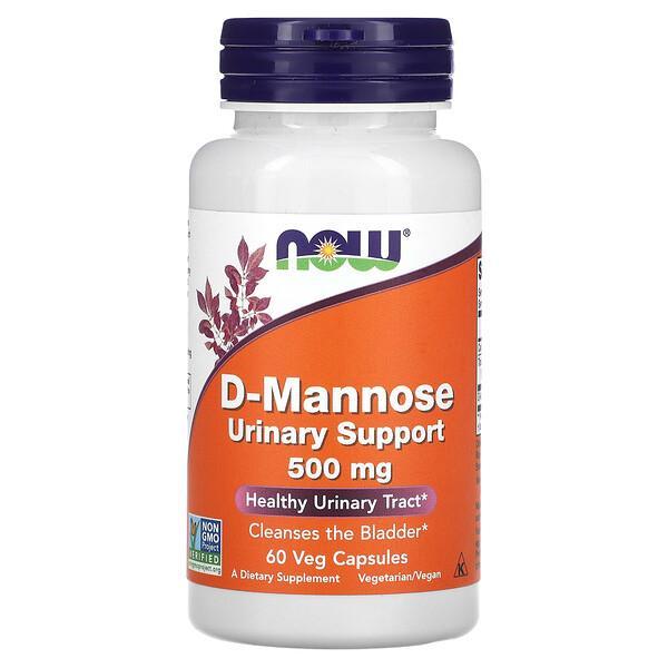 NOW D-Mannose Urinary Support 500mg 60 vcaps фото