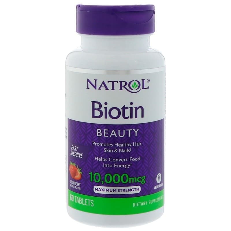 NATROL Biotin 10000mcg 60 tabs фото