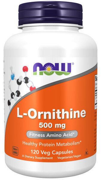 NOW Ornithine 500mg 120 vcaps фото