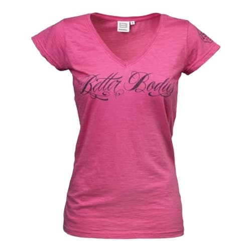Better Bodies V-neck slub tee, женская футболка розовая фото