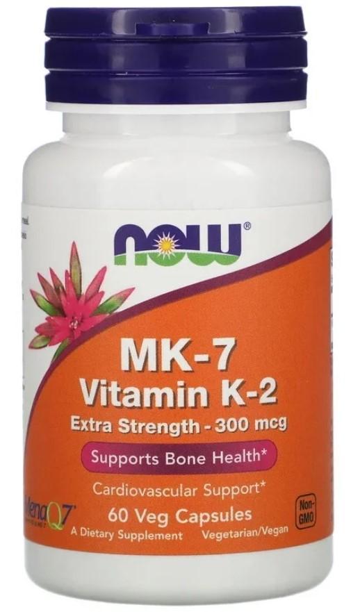 NOW Vitamin K-2 (MK7) 300 mcg 60 vcaps фото